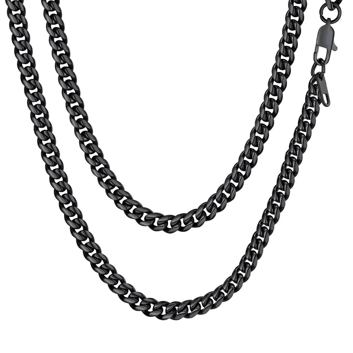 Mens Chain Stainless Steel Necklace Curb Cuban Link Neck Chains Mens Gifts for Fathers Day Dad
